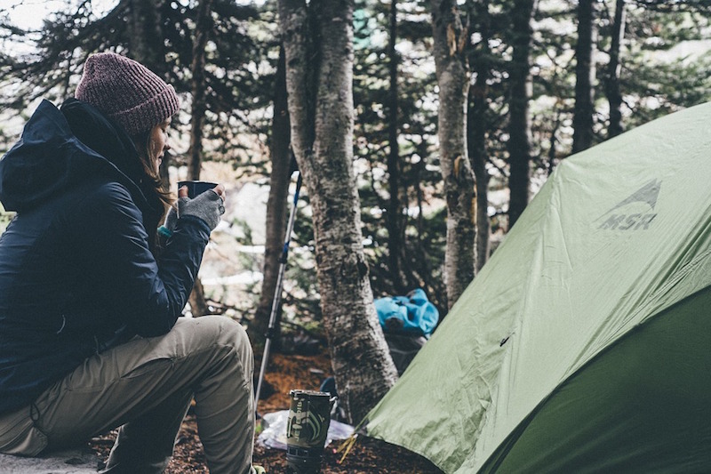 Using a Jetboil while camping