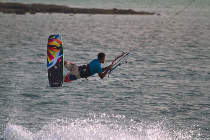 Kitesurfing, Masirah Island, Oman