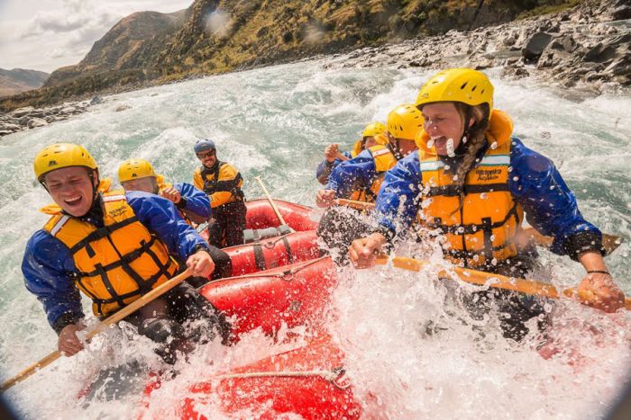 White water rafting, Rangitata Gorge, New Zealand