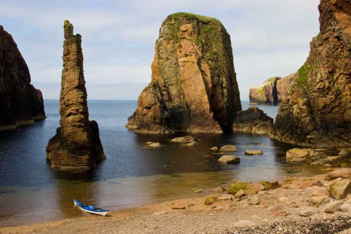 Sea kayaking, Orkney Islands, Scotland