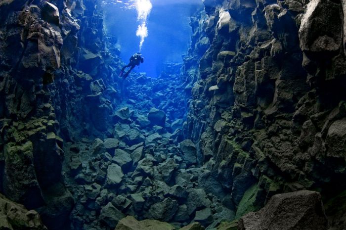 Diving, Silfra fissure, Iceland