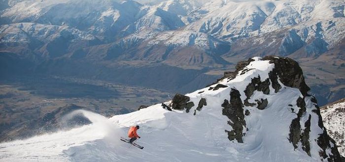 Skiing, Remarkables mountain range, New Zealand