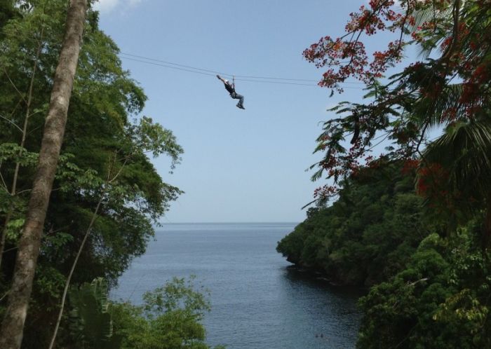 Zip lining,Macqueripe Bay