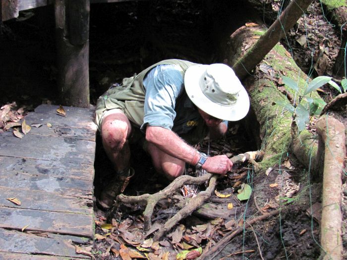 David Lemon drinking from the source of the Zambezi