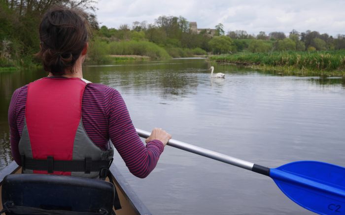 Canoeing in the River Nene 