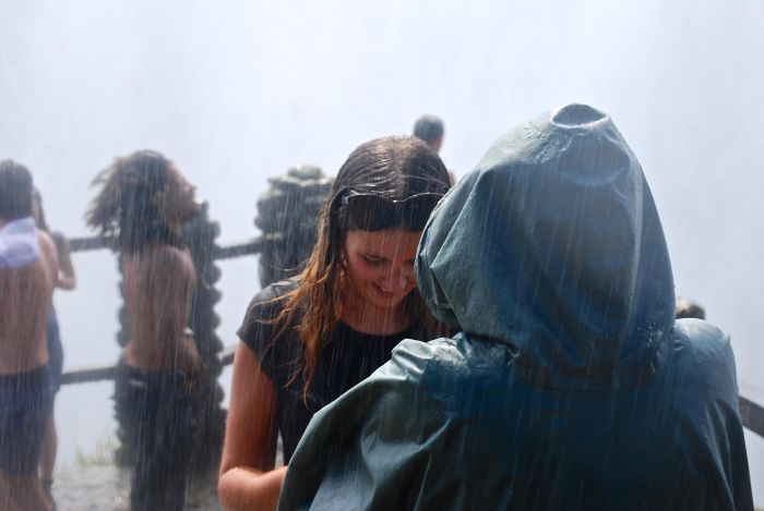 Wet walking in Victoria Falls