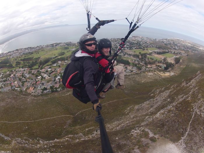 Paragliding over Hermanus