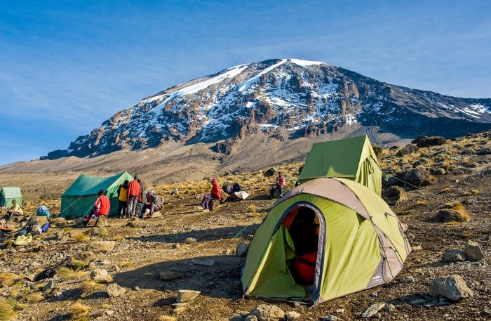 Barafu camp on Mount Kilimanjaro's Machame Route