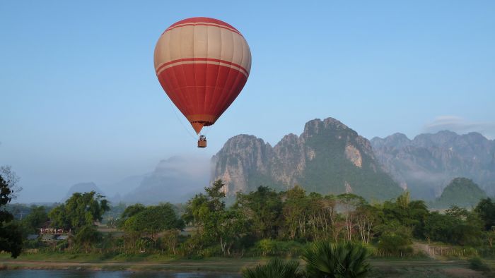 Balloon ride, Vang Vieng, Laos