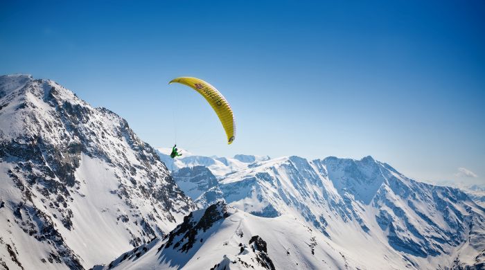 Paragliding in the Alps