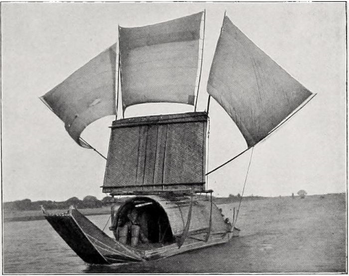 Photo of a boat on the Min River, China, taken by Isabella Bird