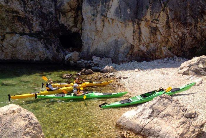 Sea kayaking in Pag Island, Croatia