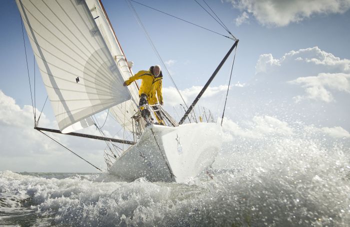 Sir Robin Knox-Johnston sailing