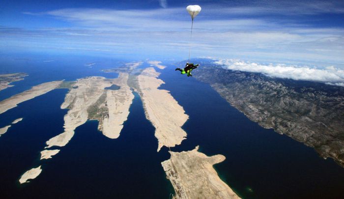 Skydiving in Zadar, Croatia