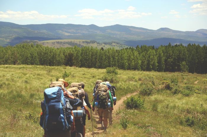 Hiking in the countryside