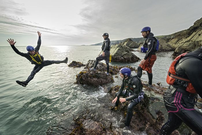 Coasteering, Prembrokeshire, South West Wales