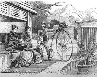 Thomas Stevens, round the world on a penny farthing