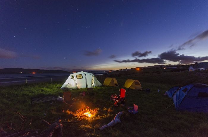 Camping with friends