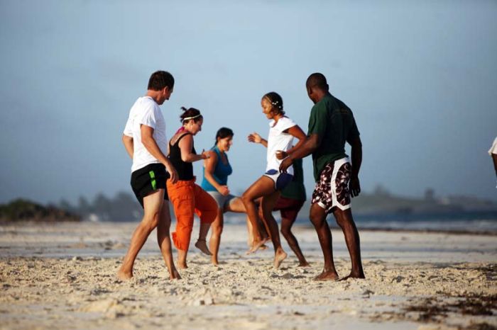 Barefoot group hopping