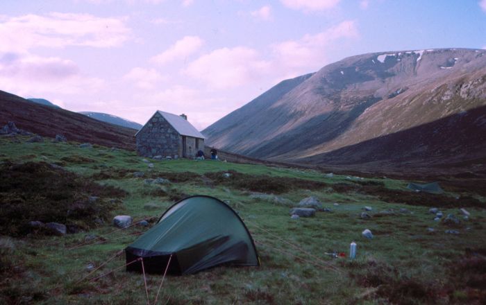 Camping by Corrour Bothy, Cairngorms, Scotland