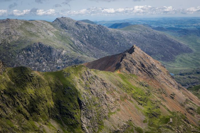 Snowdon summit, Snowdon Horseshoe, Wales, UK