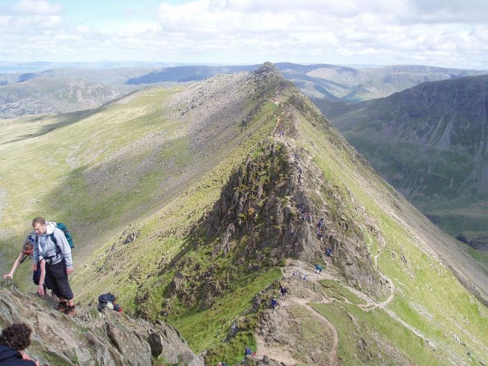 Scrambling Striding Edge, Cumbria, UK