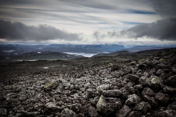 View from Halti towards Guolasjavri, Norway