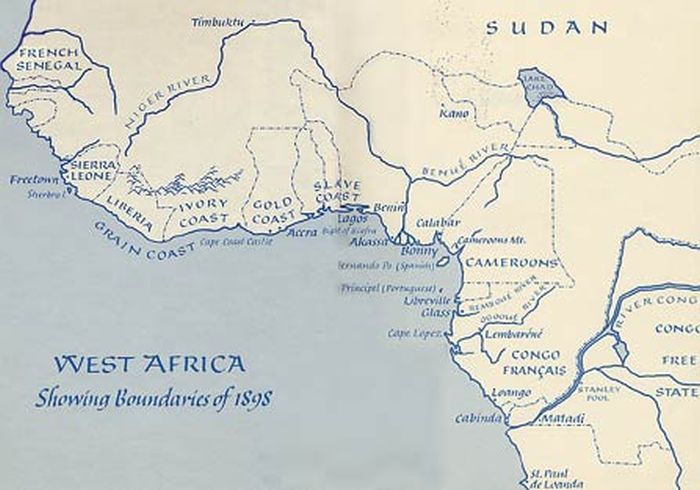 Map of West Africa in 1898