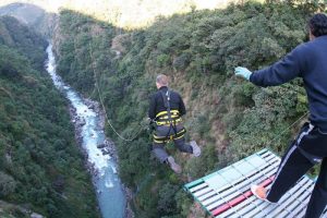 Bhote Kosi canyon swing, Nepal