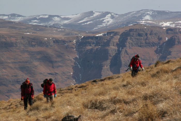 Hiking Drakensberg Mountains, South Africa