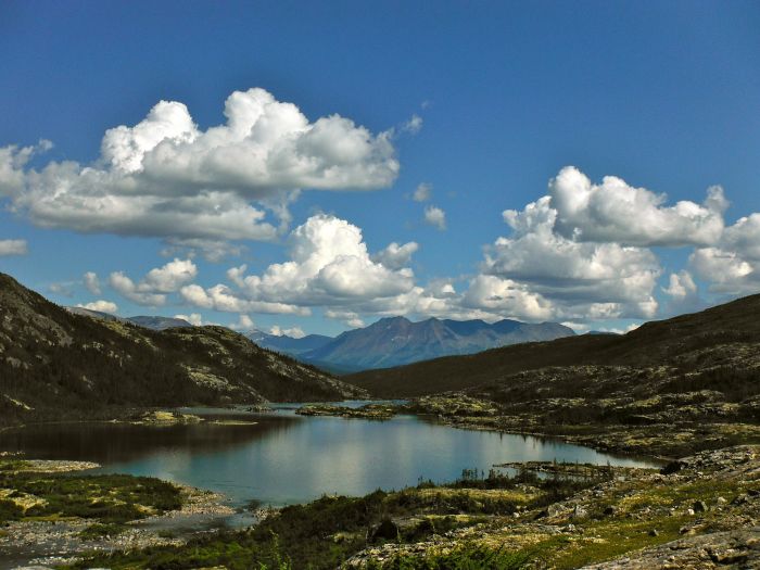 Over the Pass into Lindeman City-Chilkoot Trail, Alaska, USA, one of the best hikes in North America