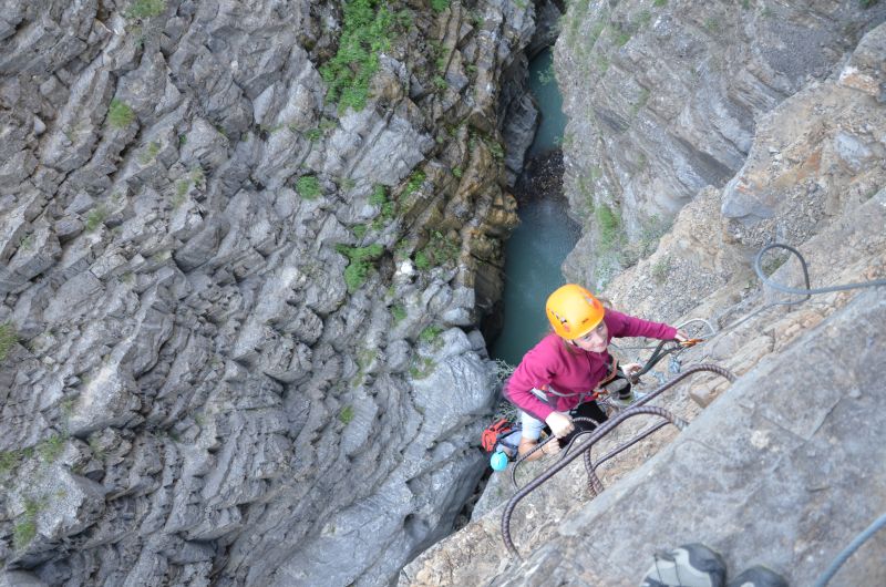 Via ferrata in the Southern French Alps