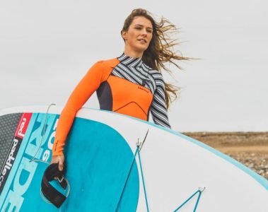 Lizzie Carr paddle boarding