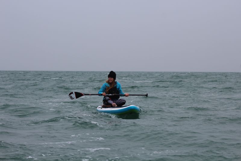 Lizzie Carr paddle boarding