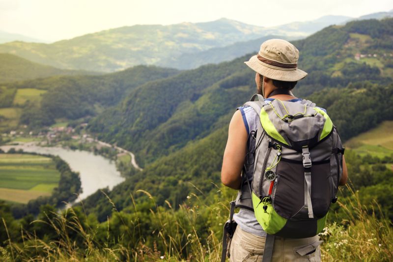 Man hiking outdoors