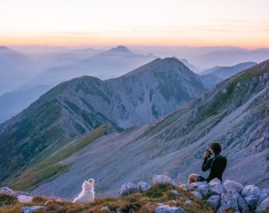 Photographer in the mountains