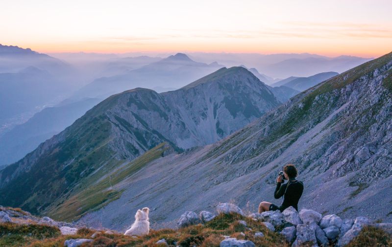 Photographer in the mountains