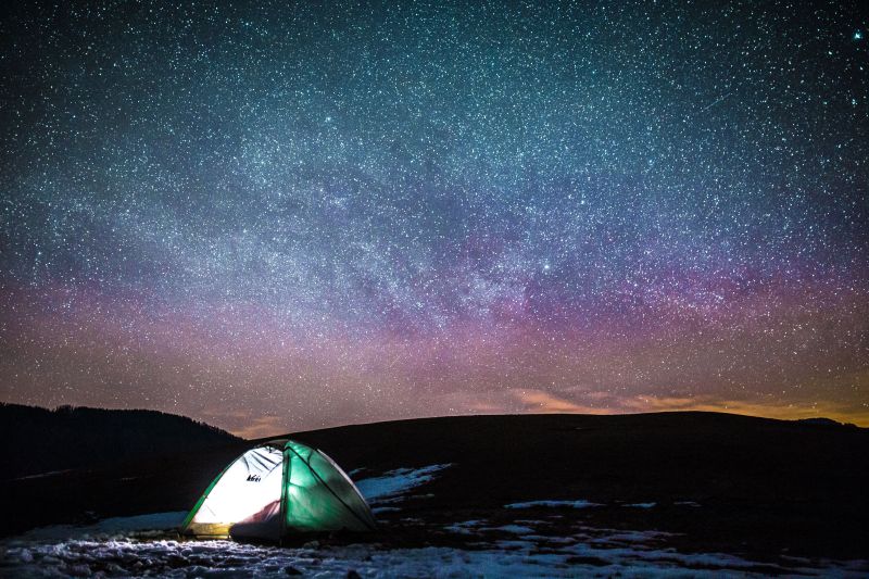 Wild camping under the stars