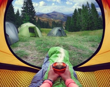 View from the sleeping bag