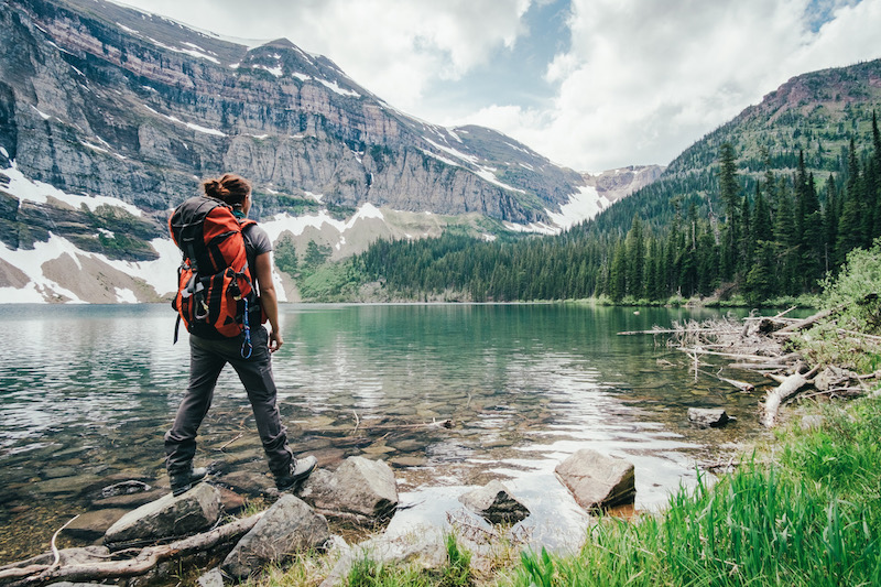 Hiking in the mountains