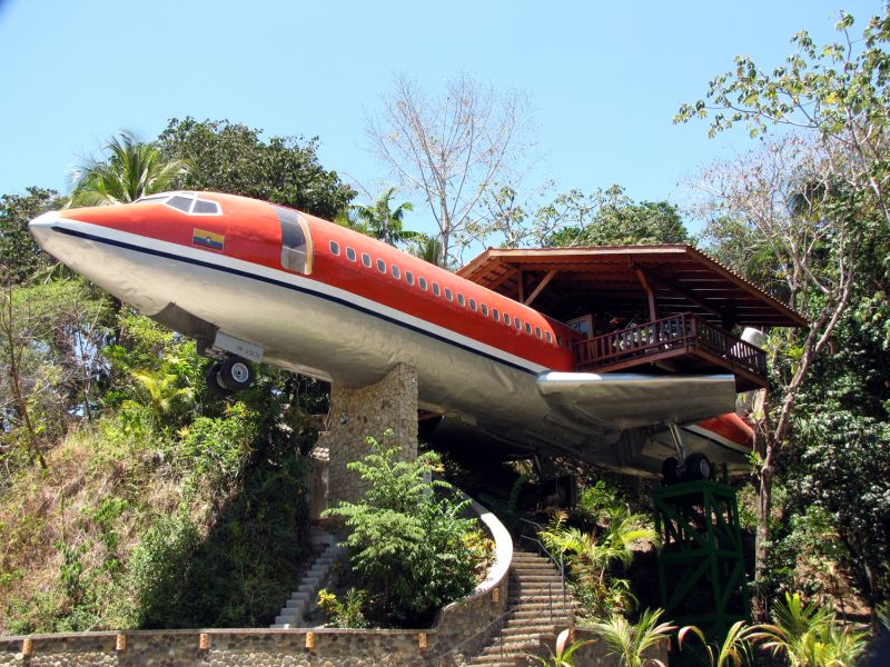 Aeroplane hotel in Costa Rica