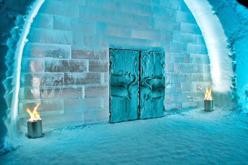 Ice hotel entrance