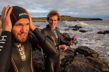 Kerran and Graham prepare for swimming challenge across Scotland