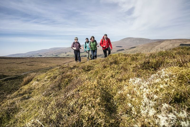 Hikers in the hills