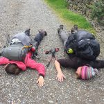 Tired hikers in the Lake District