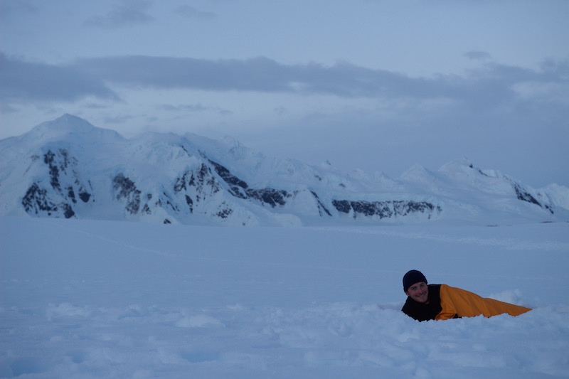 Wild camping in Antarctica