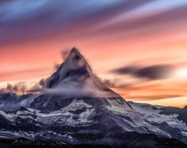 Mountains sunset