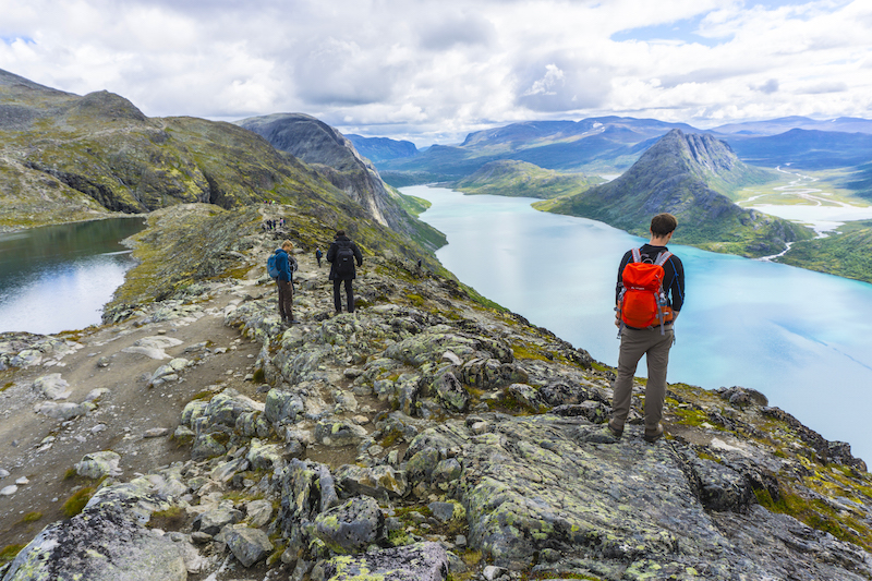 Looking down to Lake Gjende