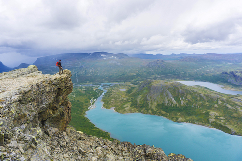 Looking down on lake Gjende