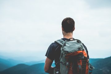 Hiking with rucksack